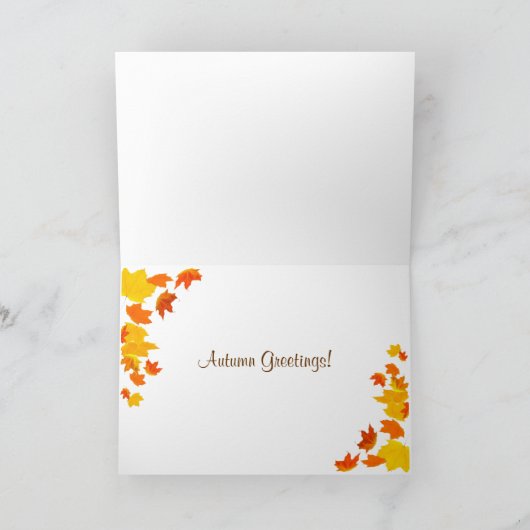 Herbst-Grüße! Karte (Innenseite)