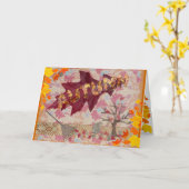 Herbst-Grüße! Karte (Gelbe Blume)