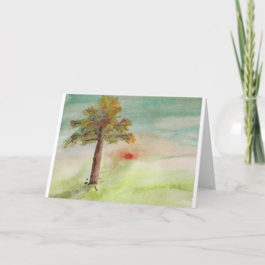 Herbst Grußkarte / Erntedank Feiertagskarte (Vorderseite)