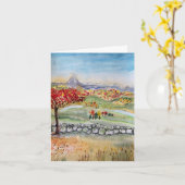 Herbst-Grußkarte - Kollektion für vier Jahreszeite Karte (Gelbe Blume)