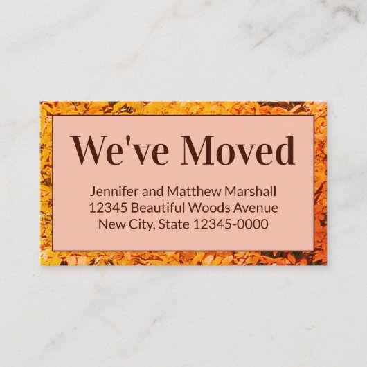 Herbst haben wir Bewegung Ankündigung Begleitkarte (Vorderseite)