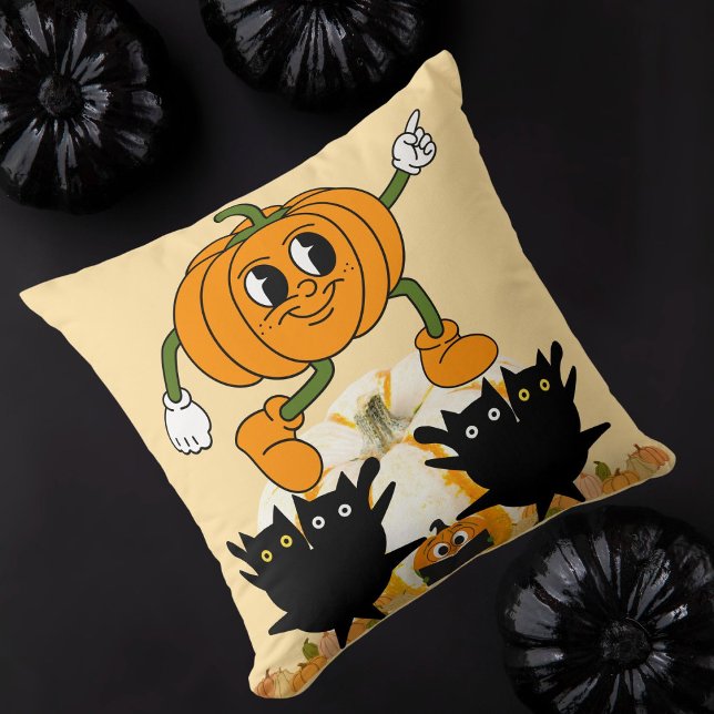 Herbst Halloween Black Cat Pumpkin Dekorativ Kissen (Von Creator hochgeladen)
