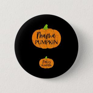 Herbst Halloween Erntedankfest Mama und Baby Kürbi Button