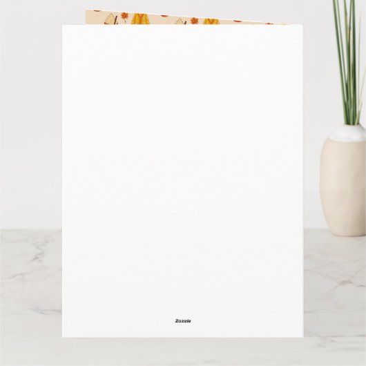 Herbst & Halloween Gemütes Muster Karte (Rückseite)