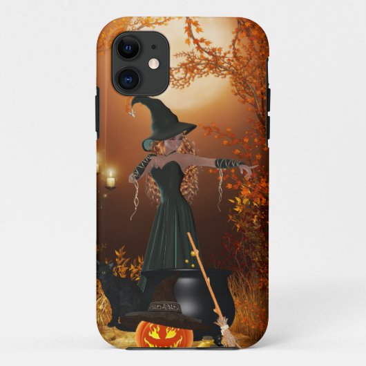 Herbst-Halloween-Hexe Case-Mate iPhone Hülle (Rückseite)