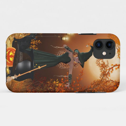 Herbst-Halloween-Hexe Case-Mate iPhone Hülle (Rückseite (Horizontal))