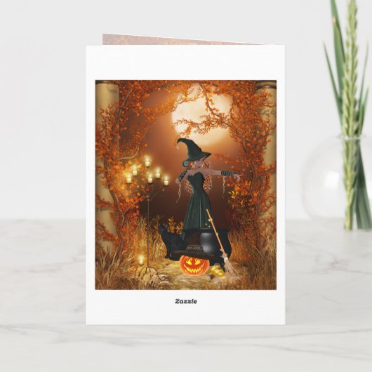 Herbst Halloween Karte (Rückseite)