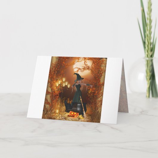 Herbst Halloween Karte (Rückseite)