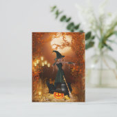 Herbst Halloween Postkarte (Stehend Vorderseite)
