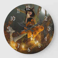 Herbst Hallowes Vorabend Wanduhr