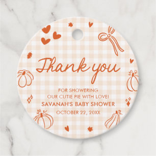 Herbst Handgezeichnete Baby Shower "Ein Kleiner Kü Geschenkanhänger