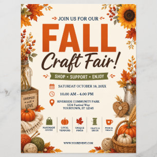 Herbst-Handwerkermarkt-Flyer Flyer