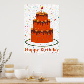 Herbst Happy Birthday Poster (Küche)