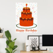 Herbst Happy Birthday Poster (Heimbüro)
