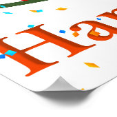 Herbst Happy Birthday Poster (Ecke)