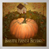 Herbst Harvets Halloween Urkunst Poster (Vorne)