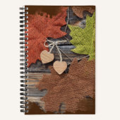 Herbst-Heart-Notebook Notizblock (Vorderseite)