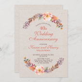 Herbst/Herbst - 40. Hochzeitsfeier Einladung (Vorne/Hinten)