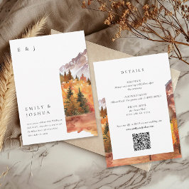 Herbst Herbst All in One UAWG QR Code Hochzeit Einladung