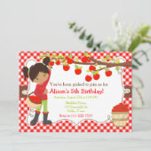 Herbst Herbst Apple picken Afrikaner Amerikaner Einladung (Stehend Vorderseite)