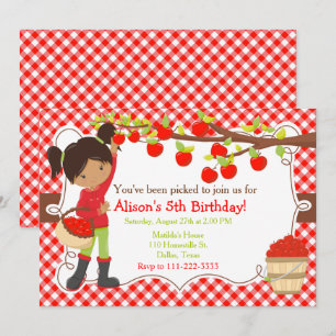 Herbst Herbst Apple picken Afrikaner Amerikaner Einladung