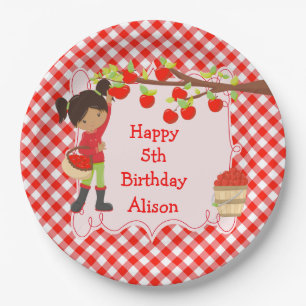 Herbst Herbst Apple picken Afrikaner Amerikaner Pappteller