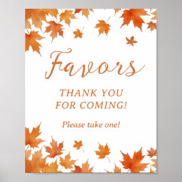 Herbst Herbst Baby Dusche Gefallen Poster