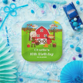 Herbst Herbst Barnyard Geburtstag Blonde Haare Gir Pappteller (Party)