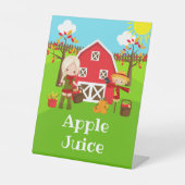 Herbst Herbst Barnyard Geburtstag Blonde Haare Gir Sockelschild (Vorderseite)