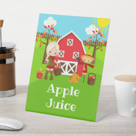 Herbst Herbst Barnyard Geburtstag Blonde Haare Gir Sockelschild