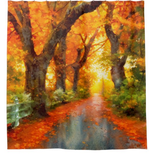 Herbst/Herbst/Blätter/Art Duschvorhang (Vorderseite)