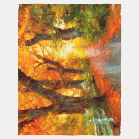 Herbst/Herbst/Blätter/Art Fleecedecke (Vorderseite)