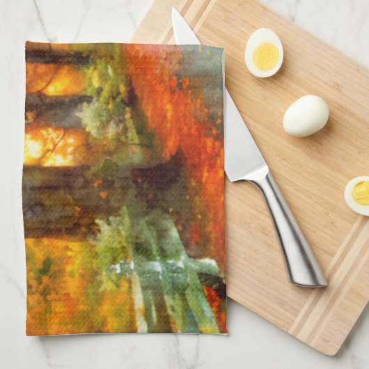 Herbst/Herbst/Blätter/Art Geschirrtuch (Viertel Falte)