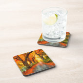 Herbst/Herbst/Blätter/Art Getränkeuntersetzer (Rechte Seite)