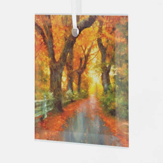 Herbst/Herbst/Blätter/Art Ornament Aus Glas (Vorderseite links)