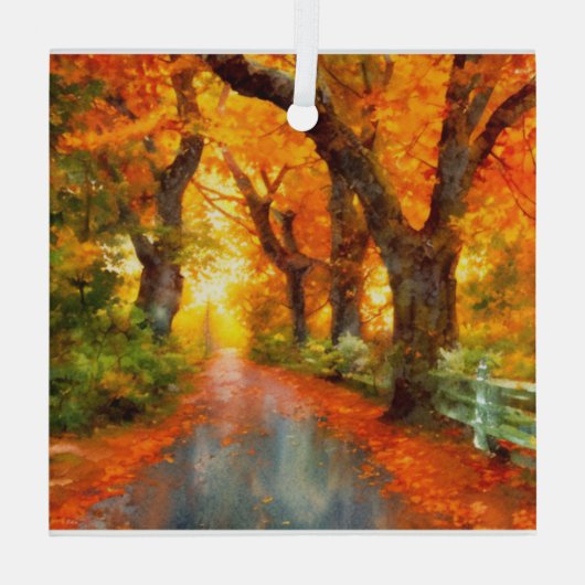 Herbst/Herbst/Blätter/Art Ornament Aus Glas (Rückseite)