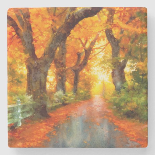 Herbst/Herbst/Blätter/Art Steinuntersetzer (Vorderseite)