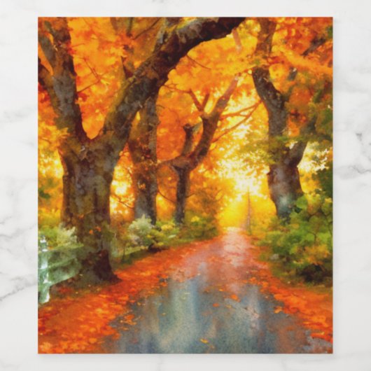 Herbst/Herbst/Blätter/Art Weinetikett (Einzelnes Label)