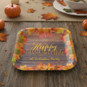 Herbst Herbst Blätter auf dem Braunwald glückliche Pappteller