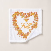 Herbst Herbst-Blätter Badhandtuch Set (Waschlappen)
