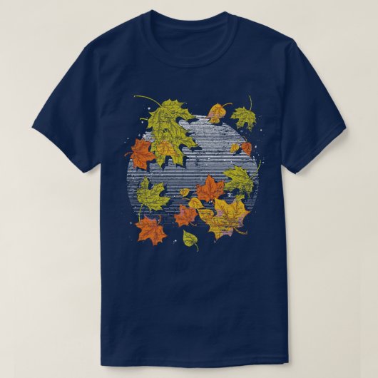 Herbst Herbst Blätter Erntedank Natur botanischer  T-Shirt (Design vorne)