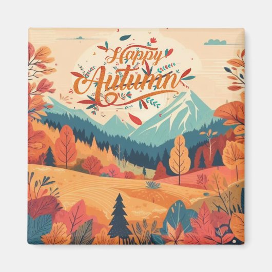 Herbst/Herbst/Blätter/farbig Magnet (Vorne)