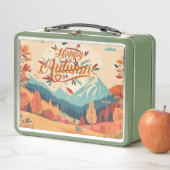 Herbst/Herbst/Blätter/farbig Metall Brotdose (Beispiel)