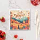 Herbst/Herbst/Blätter/farbig Serviette (Beispiel)