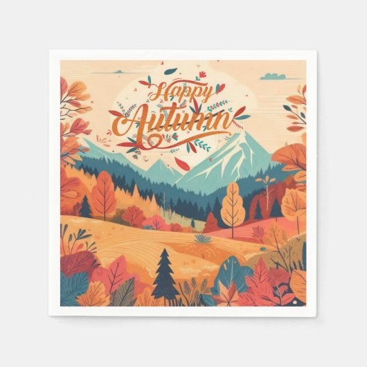 Herbst/Herbst/Blätter/farbig Serviette (Vorderseite)