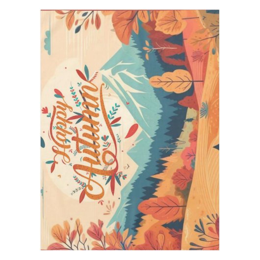Herbst/Herbst/Blätter/farbig Tischdecke (Vorderseite)