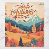 Herbst/Herbst/Blätter/farbig Weinetikett (Einzelnes Label)