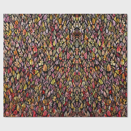 Herbst Herbst-Blätter Geschenkpapier (Flach)