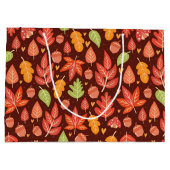 Herbst Herbst-Blätter Große Geschenktüte (Rückseite)