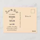 Herbst Herbst-Blätter Hochzeitsfest Foto Save the  Postkarte (Rückseite)